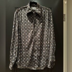 Vintage geometric velvet top